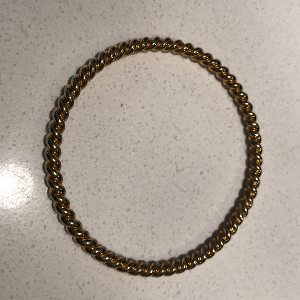COPY - Vintage Gold Brass Twist Bangle Bracelet